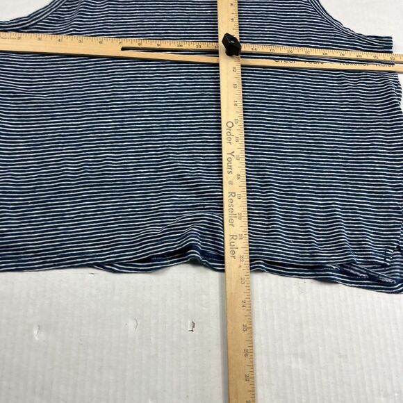 Tahari Striped Linen Tank Top XL Coastal Boho Summer Sleeveless Lightweight - Picture 6 of 9